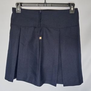 Dennis Uniform pleated skort navy gabardine